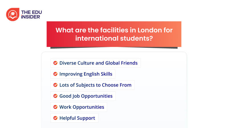 What are the facilities in London for international students